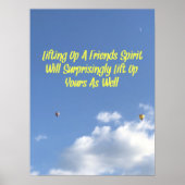 感動的引用文オンスカイクラウドホットエアバルーン ポスター (正面)