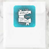 感動的引用文オンターコイズ スクエアシール (バッグ)