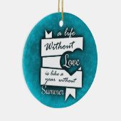 感動的引用文オンターコイズ セラミックオーナメント (右)