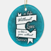 感動的引用文オンターコイズ セラミックオーナメント (左)