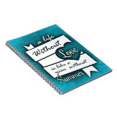 感動的引用文オンターコイズ ノートブック (右側)