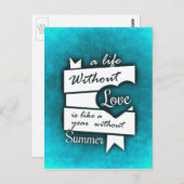 感動的引用文オンターコイズ ポストカード (正面/裏面)