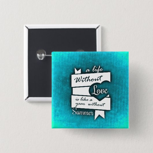 感動的引用文オンターコイズ 缶バッジ (正面&裏面)