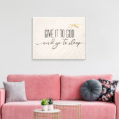 感動的引用文オンビーチ砂 キャンバスプリント (インサイチュ (リビング))