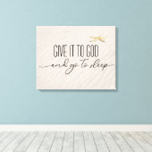 感動的引用文オンビーチ砂 キャンバスプリント (インサイチュ (ウッドフロア))