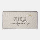 感動的引用文オンビーチ砂 デスクマット (正面)