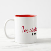 感動的引用文オンホワイトマグカップ ツートーンマグカップ (左)