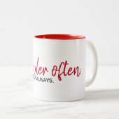 感動的引用文オンホワイト ツートーンマグカップ (正面右)