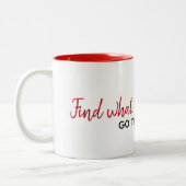 感動的引用文オンホワイト ツートーンマグカップ (左)