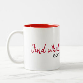 感動的引用文オンホワイト ツートーンマグカップ