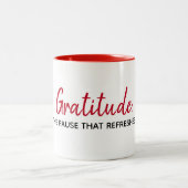 感動的引用文オンホワイト ツートーンマグカップ (中央)