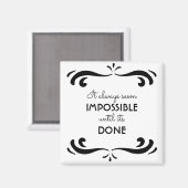 感動的引用文オン白黒 マグネット (正面/裏面)