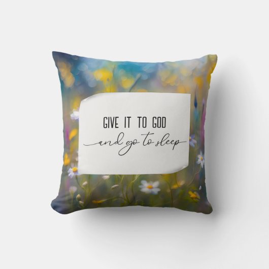 感動的引用文オン野草 クッション (正面)