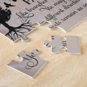 感動的引用文カスタム家族の写真 ジグソーパズル (側面)