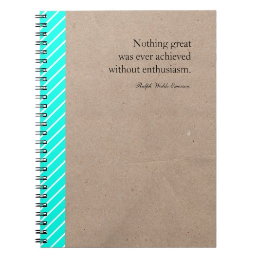 感動的引用文カスタム手帳 ノートブック (正面)