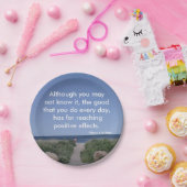 感動的引用文カスタム紙プレート, 7インチ ペーパープレート (パーティー)