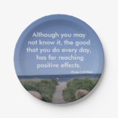 感動的引用文カスタム紙プレート, 7インチ ペーパープレート (正面)