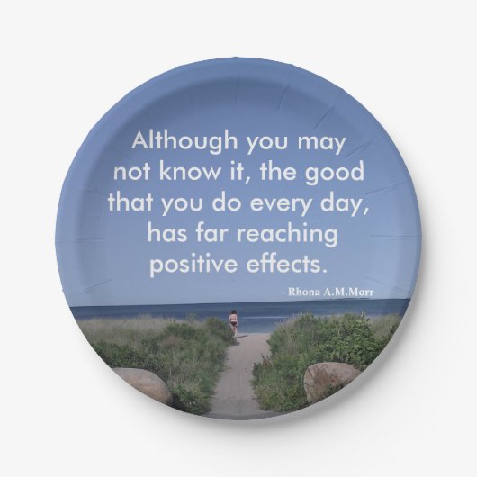 感動的引用文カスタム紙プレート, 7インチ ペーパープレート (正面)