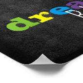 感動的引用文カラフル文字ポスタードリーム大 ポスター (角)