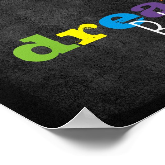 感動的引用文カラフル文字ポスタードリーム大 ポスター (角)