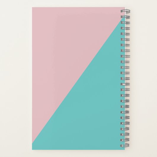 感動的引用文カラーブロックノートブック ノートブック (裏面)