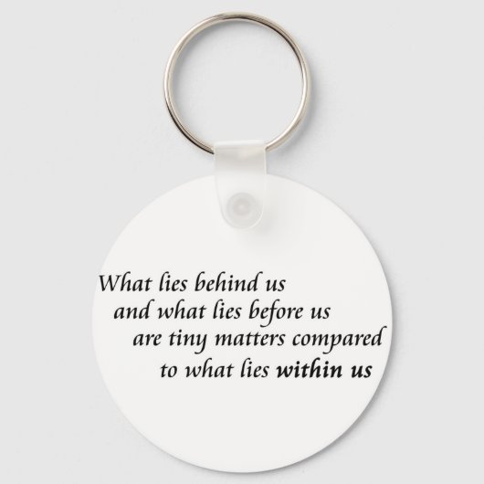 感動的引用文キーホルダー自信ギフト キーホルダー (正面)