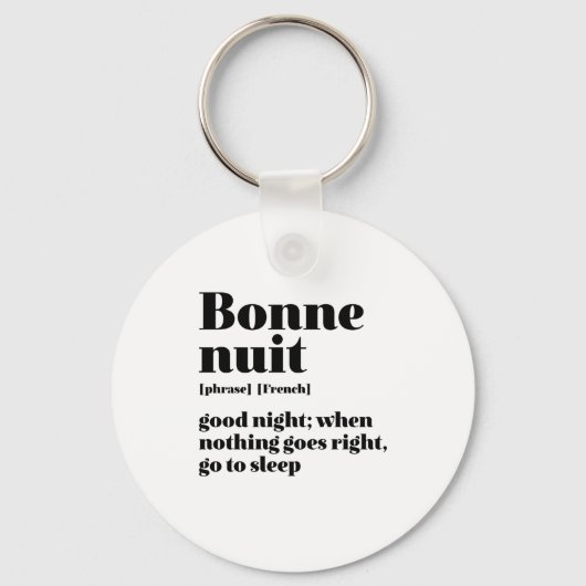 感動的引用文グッドフランスのナイトボンヌイット キーホルダー (正面)
