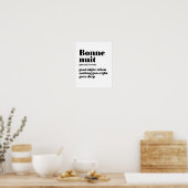 感動的引用文グッドフランスのナイトボンヌイット ポスター (キッチン)