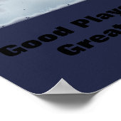 感動的引用文サッカーインスパイアチーム ポスター (角)