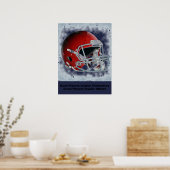 感動的引用文サッカーインスパイアチーム ポスター (キッチン)