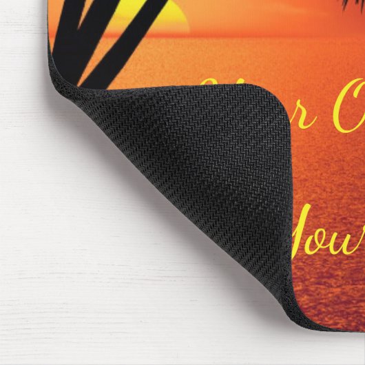 感動的引用文サンセットビーチのパーソナライズ マウスパッド (コーナー)