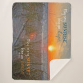 感動的引用文サン絵画ライズ シェルパブランケット (正面)