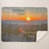 感動的引用文サン絵画ライズ シェルパブランケット (正面(横))