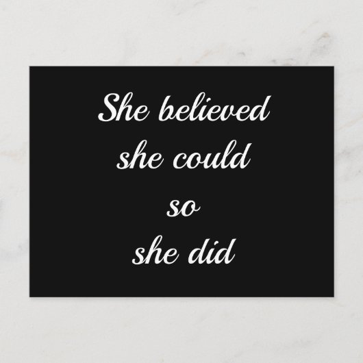 感動的引用文シンプルレタリング ポストカード (正面)