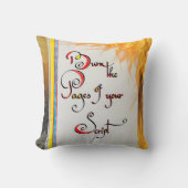 感動的引用文スクリプトのページを書き込む クッション (正面)