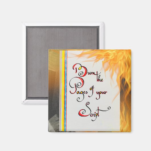 感動的引用文スクリプトのページを書き込む マグネット (正面/裏面)