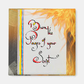 感動的引用文スクリプトのページを書き込む マグネット (正面)