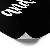 感動的引用文スクリプトタイポグラフィ白黒 ポスター (角)