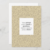 感動的引用文スクリプトパターン5x7フラットカード シーズンカード (正面/裏面)