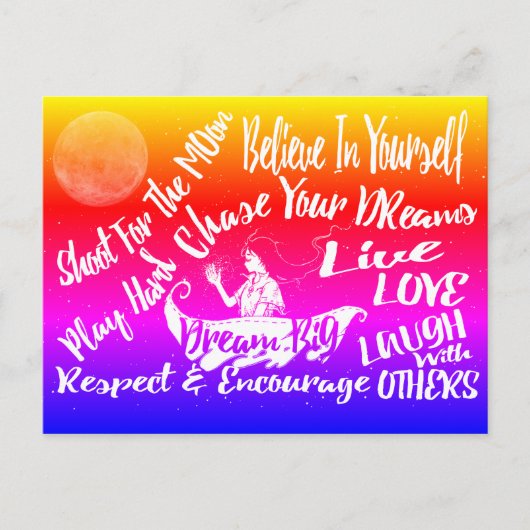 感動的引用文スターズ@ナイトポストカード ポストカード (正面)