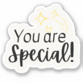 感動的引用文ステッカーYou are special シール (正面)