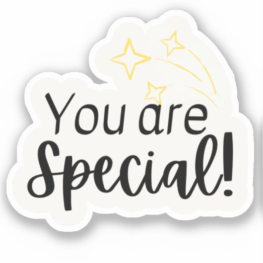 感動的引用文ステッカーYou are special シール (正面)