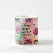 感動的引用文セラミック製マグカップ コーヒーマグカップ (中央)