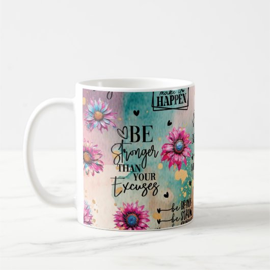 感動的引用文セラミック製マグカップ コーヒーマグカップ (左)