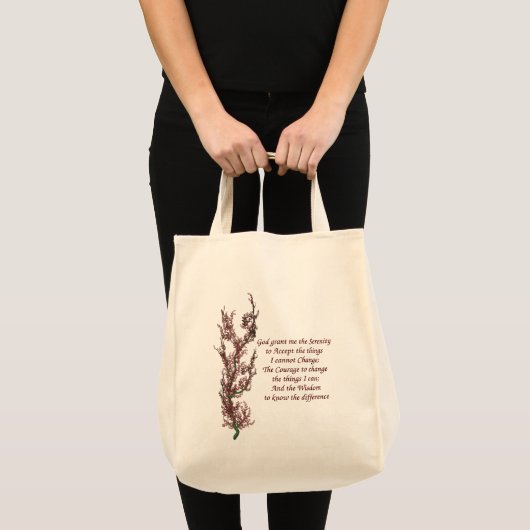感動的引用文セレニティ祈りの言葉 トートバッグ (正面(商品))