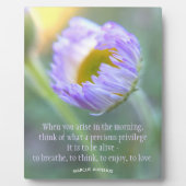 感動的引用文タイポグラフィフローラマクロ写真 フォトプラーク (正面)