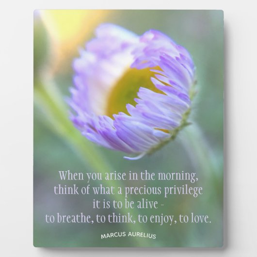 感動的引用文タイポグラフィフローラマクロ写真 フォトプラーク (正面)