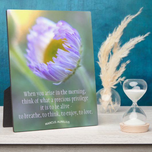 感動的引用文タイポグラフィフローラマクロ写真 フォトプラーク (側面)