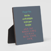 感動的引用文タイポグラフィ フォトプラーク (正面)