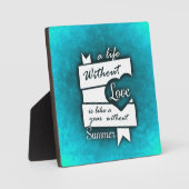 感動的引用文ターコイズ フォトプラーク (正面)